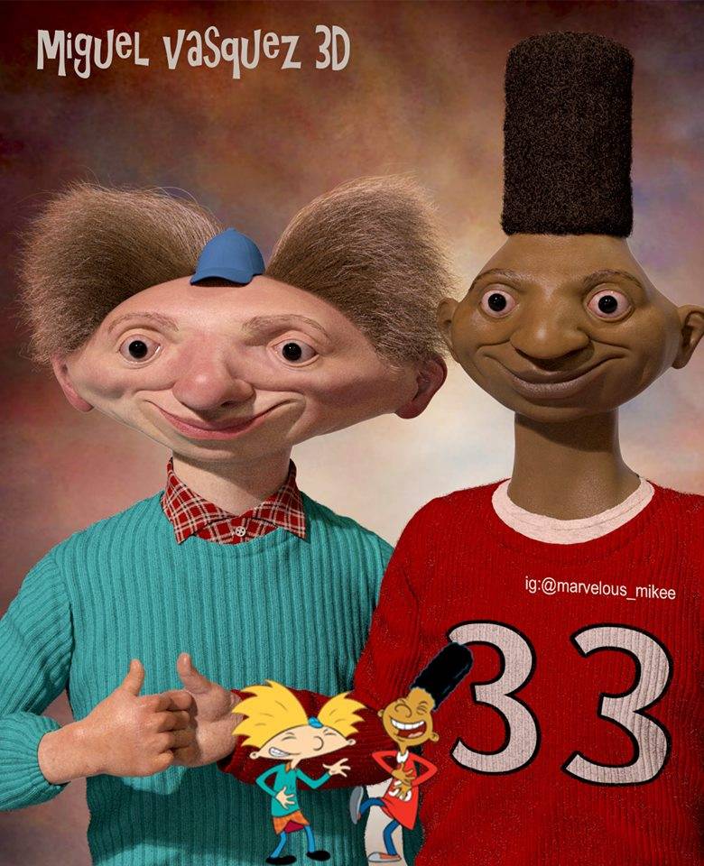 Amazing cartoon in real caracter