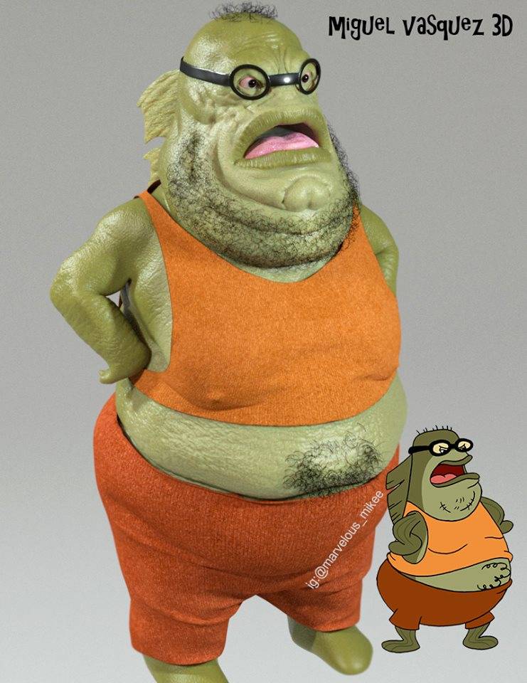Amazing cartoon in real caracter