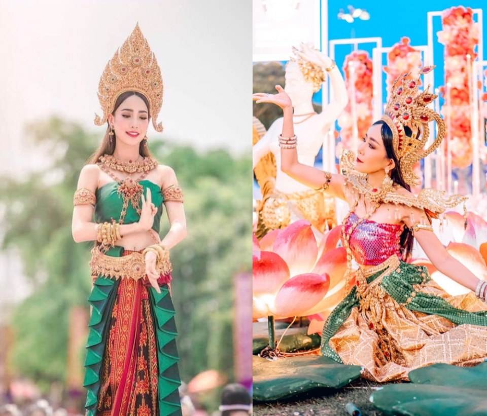 สวยหวานโบราณคดี แต้ว ณฐพร & หนึ่ง บางปู ฝีมือการร่ายรำเก่งทั้งคู่ กินกันไม่ลง #ปรบมือเลยจ้า
