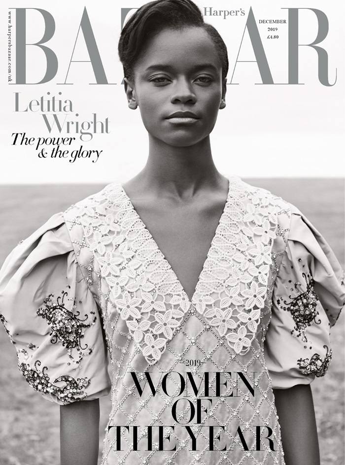 Letitia Wright @ Harper's Bazaar UK December 2019