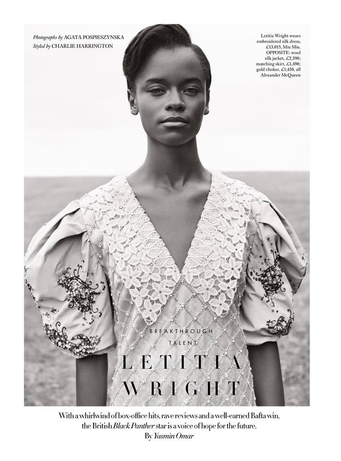 Letitia Wright @ Harper's Bazaar UK December 2019