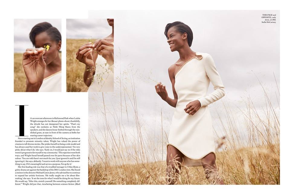 Letitia Wright @ Harper's Bazaar UK December 2019