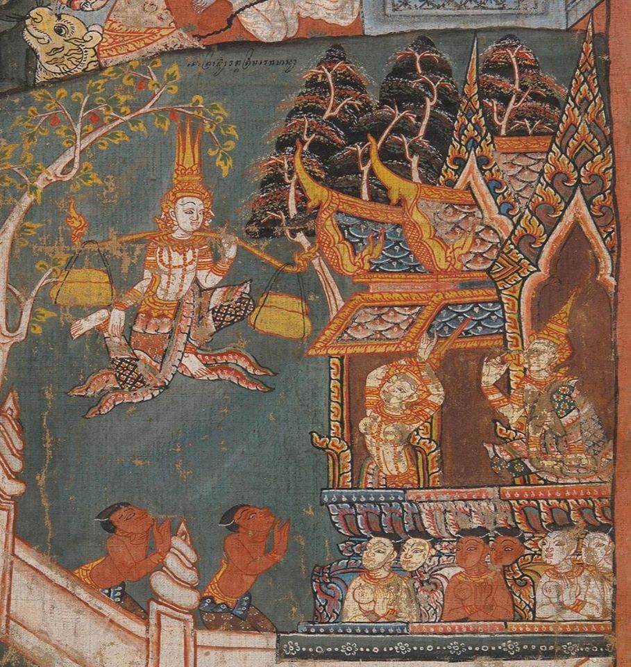 Thai painting "10 life before Buddha"
