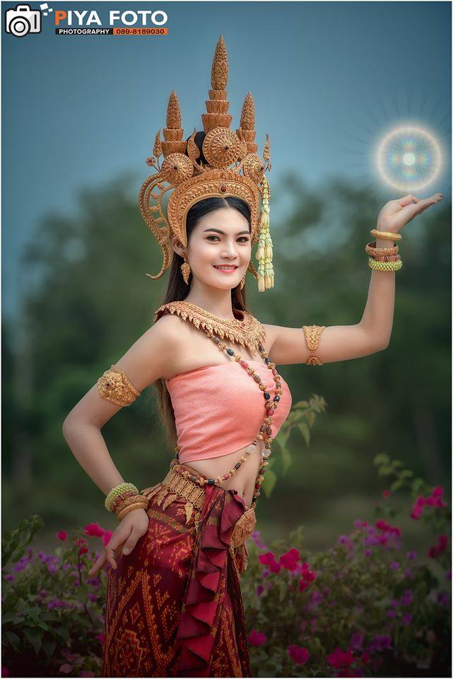 Thai apsara at Buriram, Thailand.