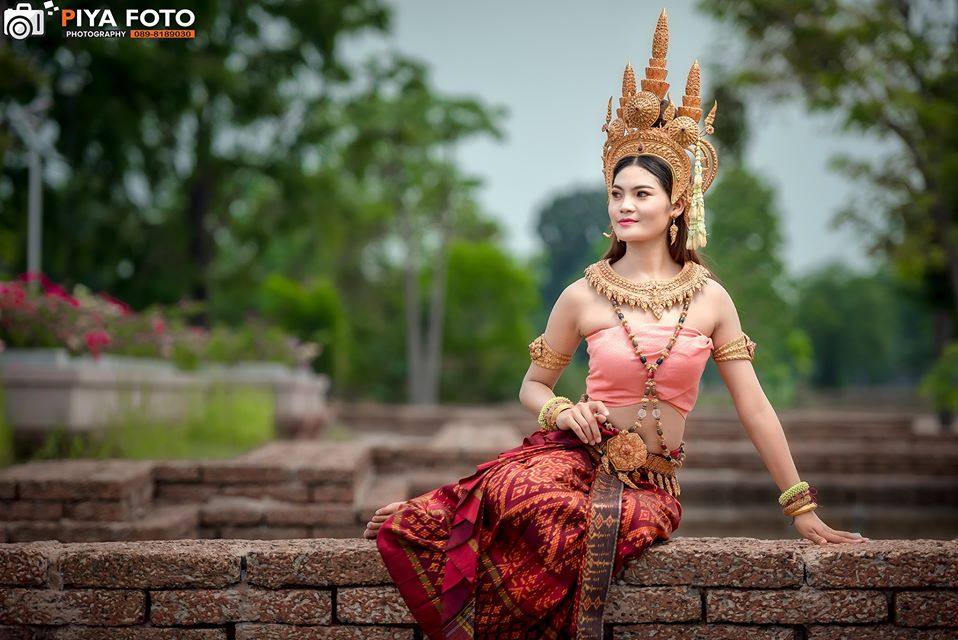 Thai apsara at Buriram, Thailand.