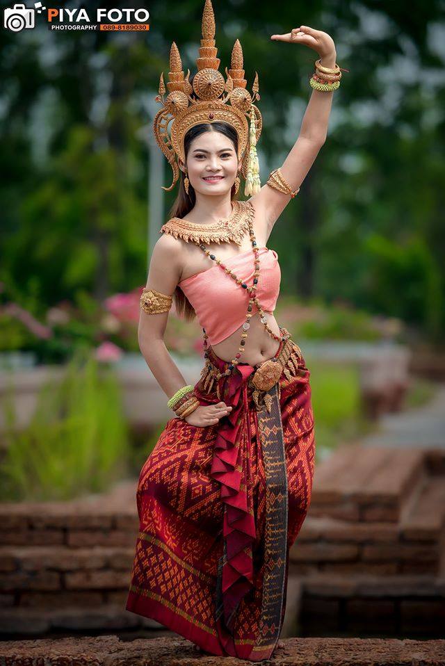 Thai apsara at Buriram, Thailand.