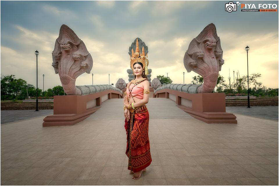 Thai apsara at Buriram, Thailand.