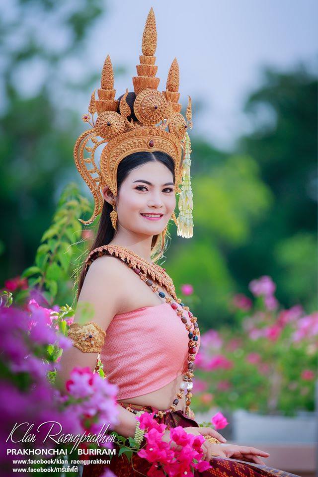 Thai apsara at Buriram, Thailand.