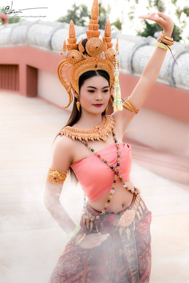 Thai apsara at Buriram, Thailand.