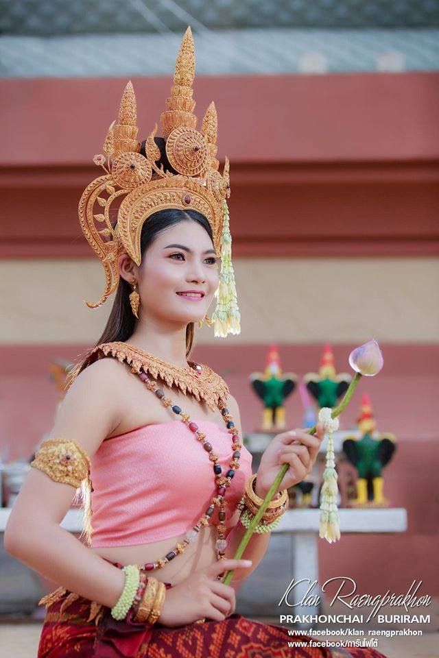Thai apsara at Buriram, Thailand.