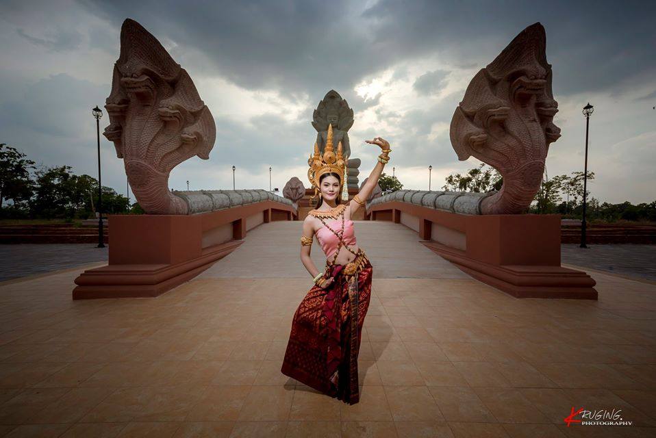Thai apsara at Buriram, Thailand.