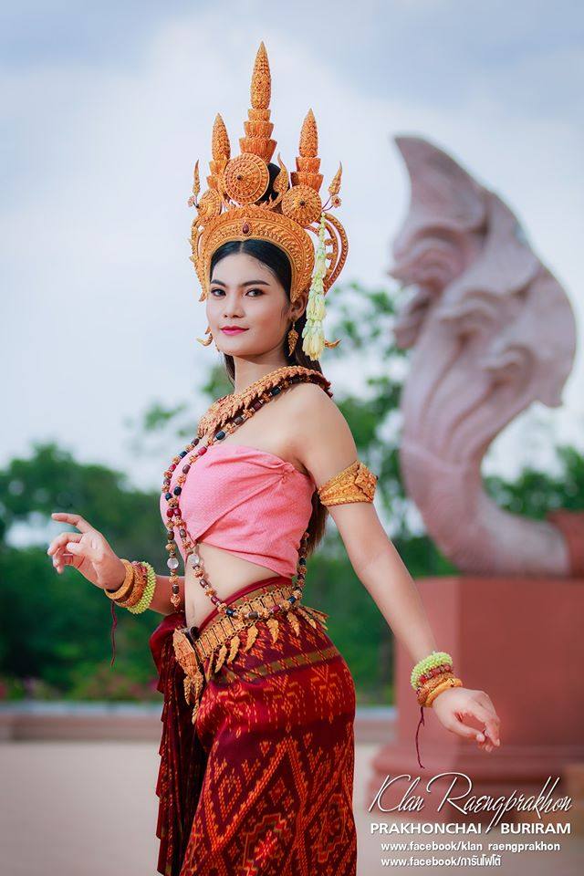 Thai apsara at Buriram, Thailand.