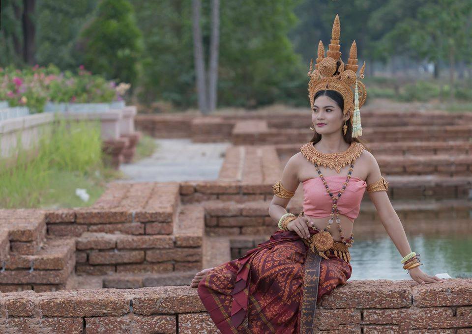 Thai apsara at Buriram, Thailand.