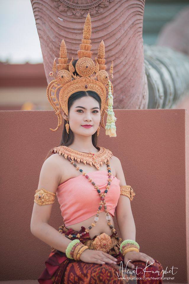 Thai apsara at Buriram, Thailand.