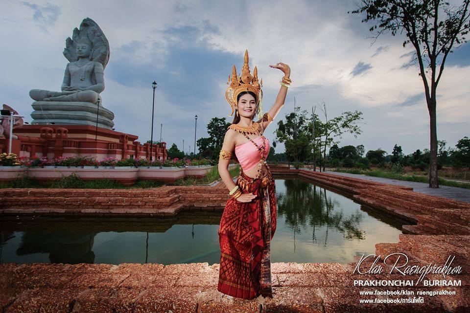 Thai apsara at Buriram, Thailand.