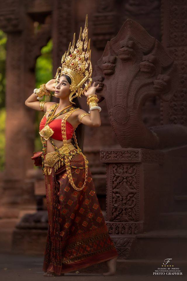 Thai apsara at Buriram, Thailand.