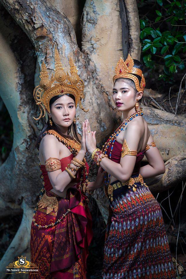 Thai apsara at Buriram, Thailand.