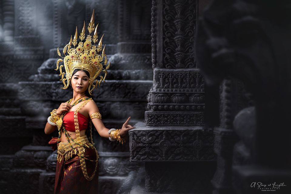 Thai apsara at Buriram, Thailand.