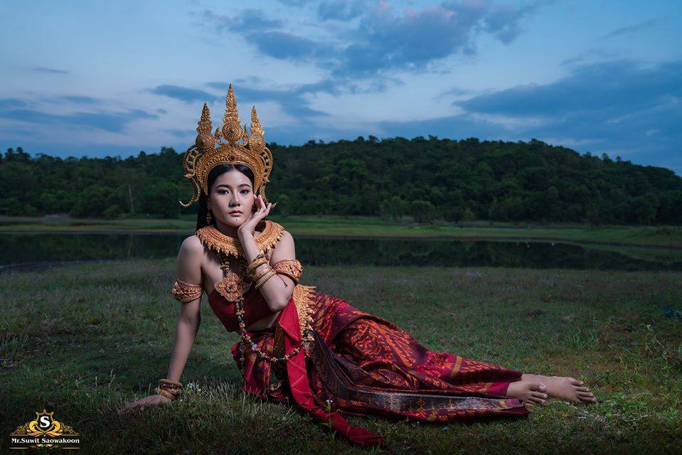 Thai apsara at Buriram, Thailand.