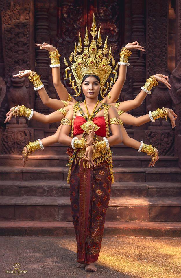 Thai apsara at Buriram, Thailand.
