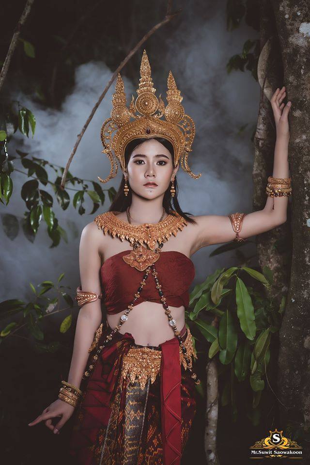 Thai apsara at Buriram, Thailand.