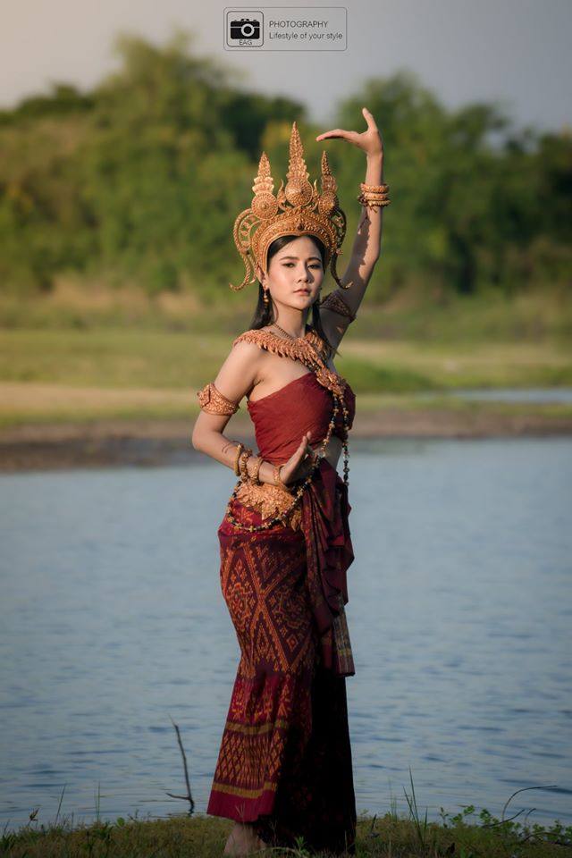 Thai apsara at Buriram, Thailand.