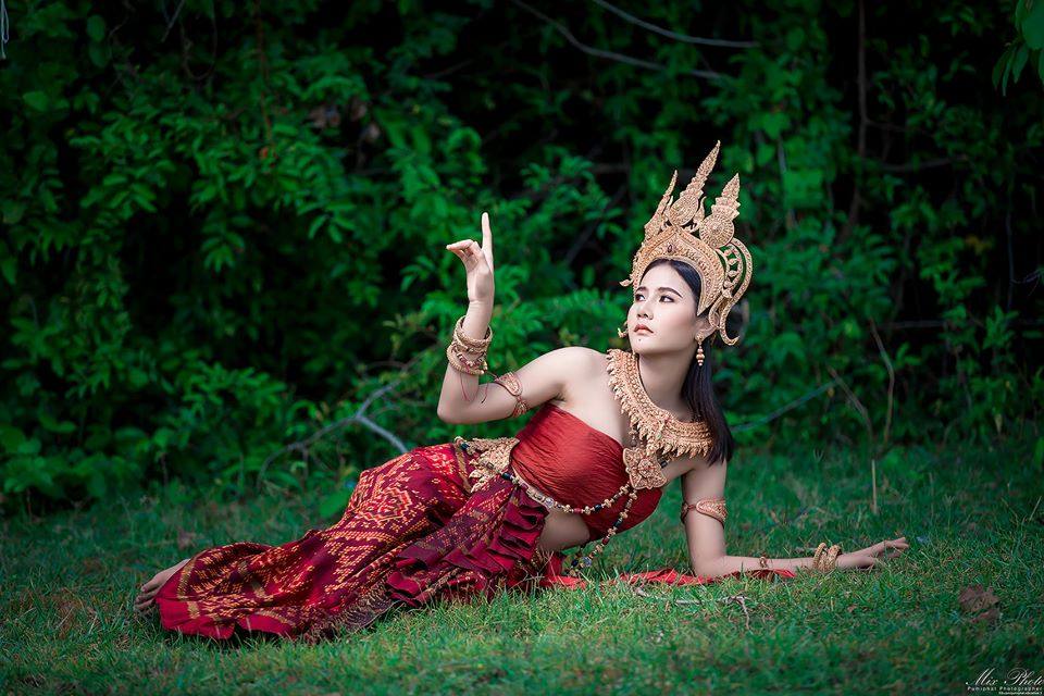 Thai apsara at Buriram, Thailand.