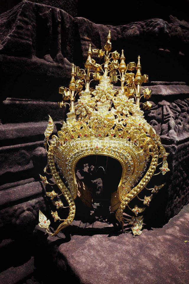 Thai Apsara headdress in Thailand.