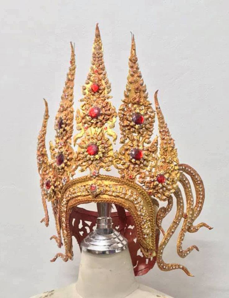 Thai Apsara headdress in Thailand.