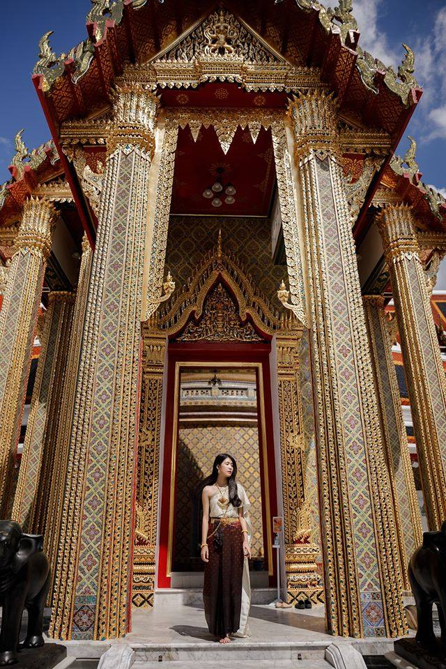 Thailand 🇹🇭 | Thai dress at Wat Ratchabophit