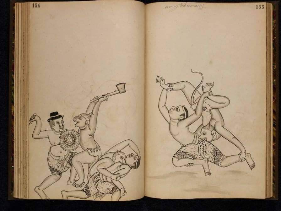 19th-century Ramayana manuscript (Ramakien) Thailand 🇹🇭