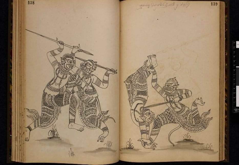 19th-century Ramayana manuscript (Ramakien) Thailand 🇹🇭