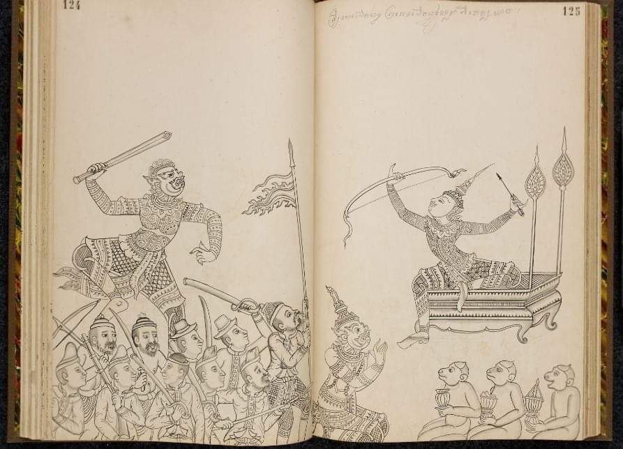 19th-century Ramayana manuscript (Ramakien) Thailand 🇹🇭