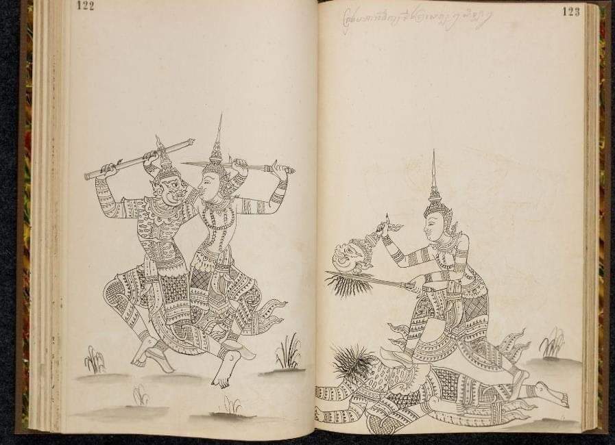 19th-century Ramayana manuscript (Ramakien) Thailand 🇹🇭