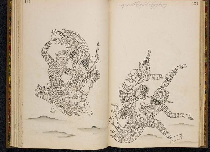 19th-century Ramayana manuscript (Ramakien) Thailand 🇹🇭