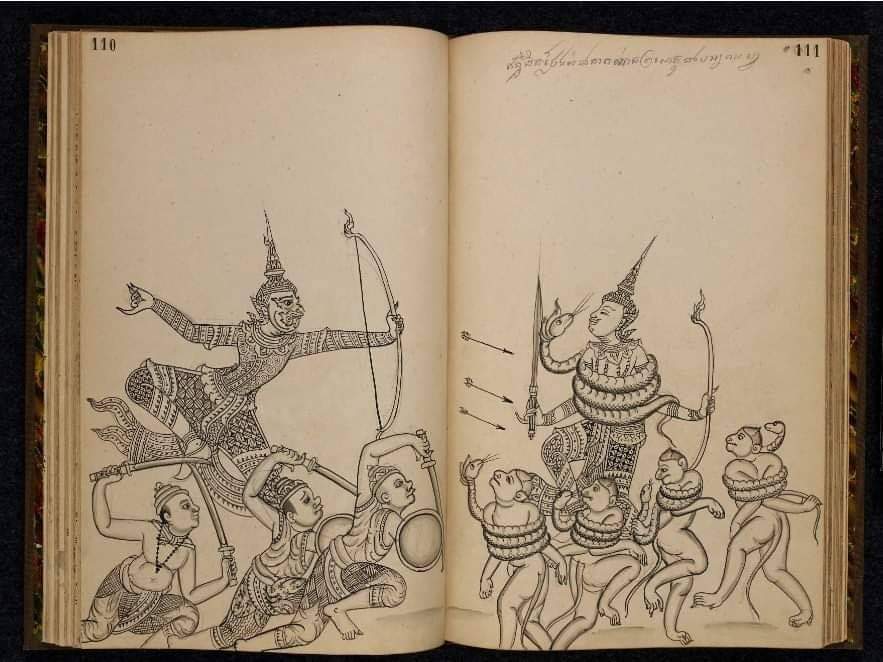 19th-century Ramayana manuscript (Ramakien) Thailand 🇹🇭