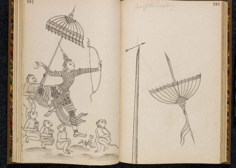 19th-century Ramayana manuscript (Ramakien) Thailand 🇹🇭