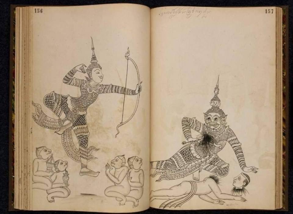 19th-century Ramayana manuscript (Ramakien) Thailand 🇹🇭