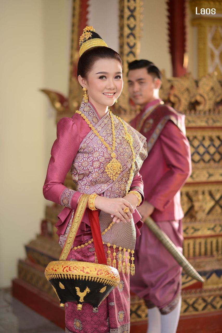 Laos 🇱🇦 | "ງານແຕ່ງ ລາວ" Laos traditional wedding costume