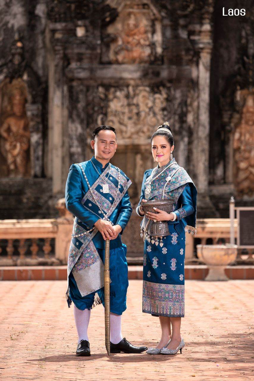 Laos 🇱🇦 | "ງານແຕ່ງ ລາວ" Laos traditional wedding costume