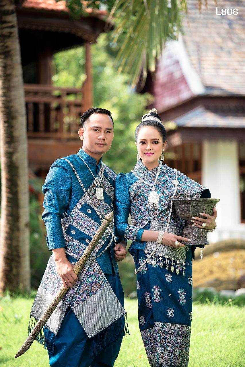Laos 🇱🇦 | "ງານແຕ່ງ ລາວ" Laos traditional wedding costume