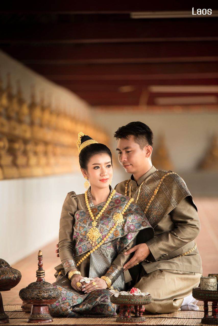 Laos 🇱🇦 | "ງານແຕ່ງ ລາວ" Laos traditional wedding costume