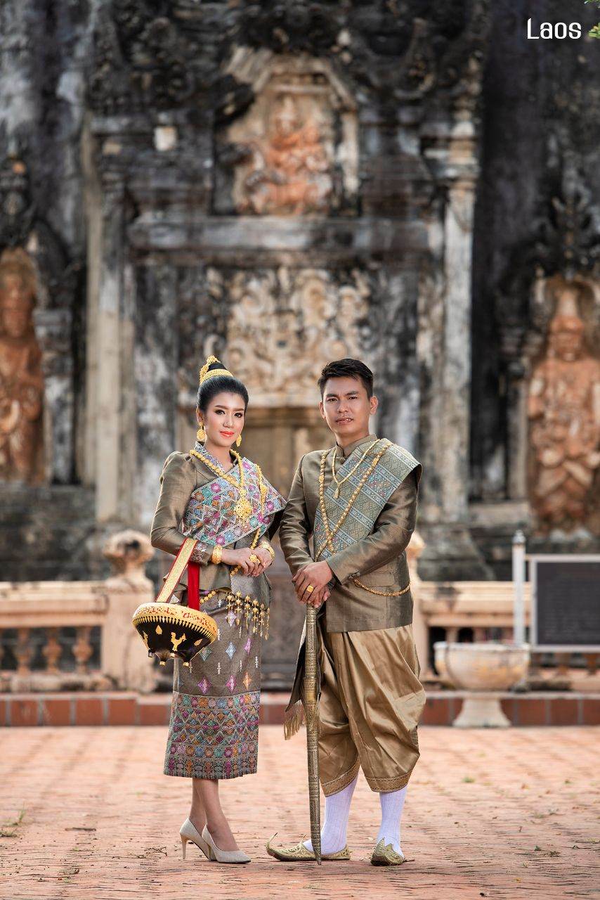 Laos 🇱🇦 | "ງານແຕ່ງ ລາວ" Laos traditional wedding costume