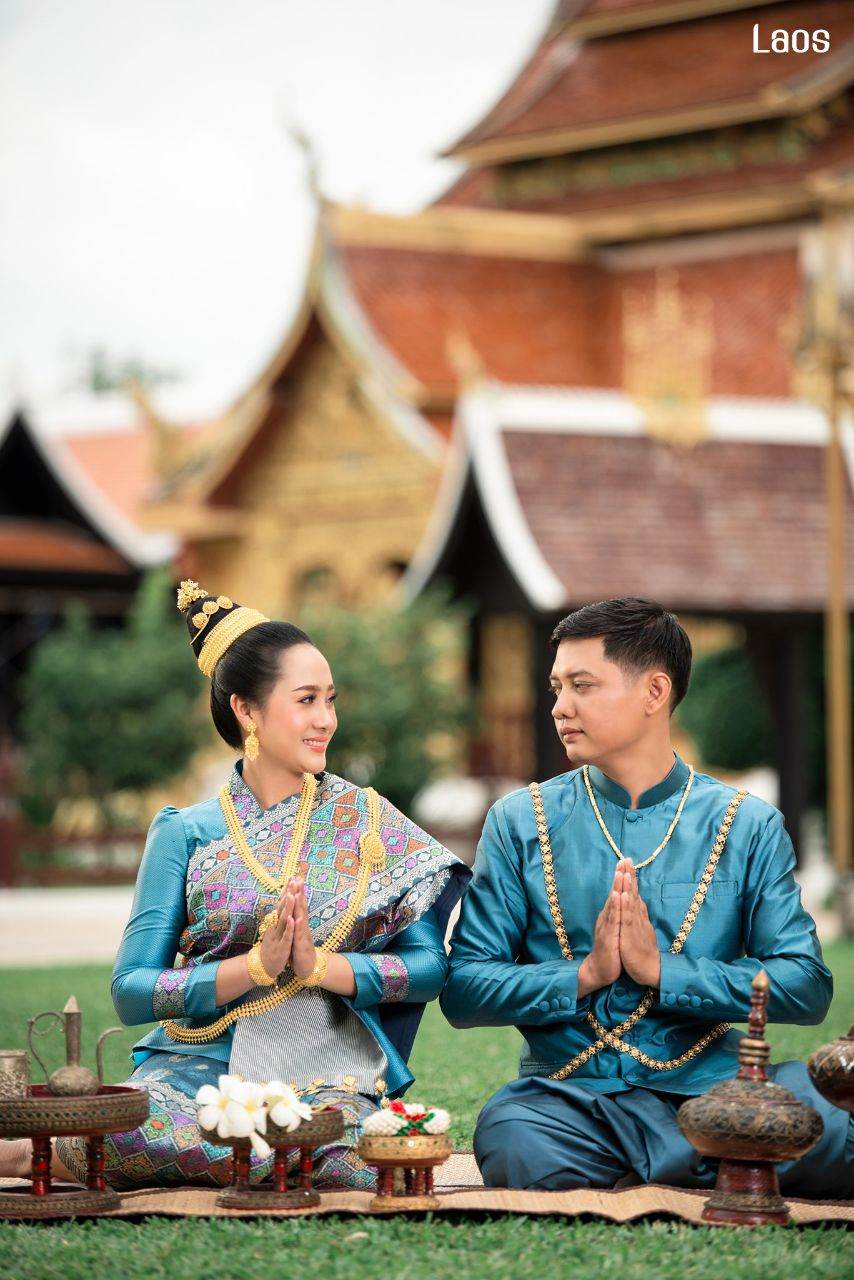 Laos 🇱🇦 | "ງານແຕ່ງ ລາວ" Laos traditional wedding costume