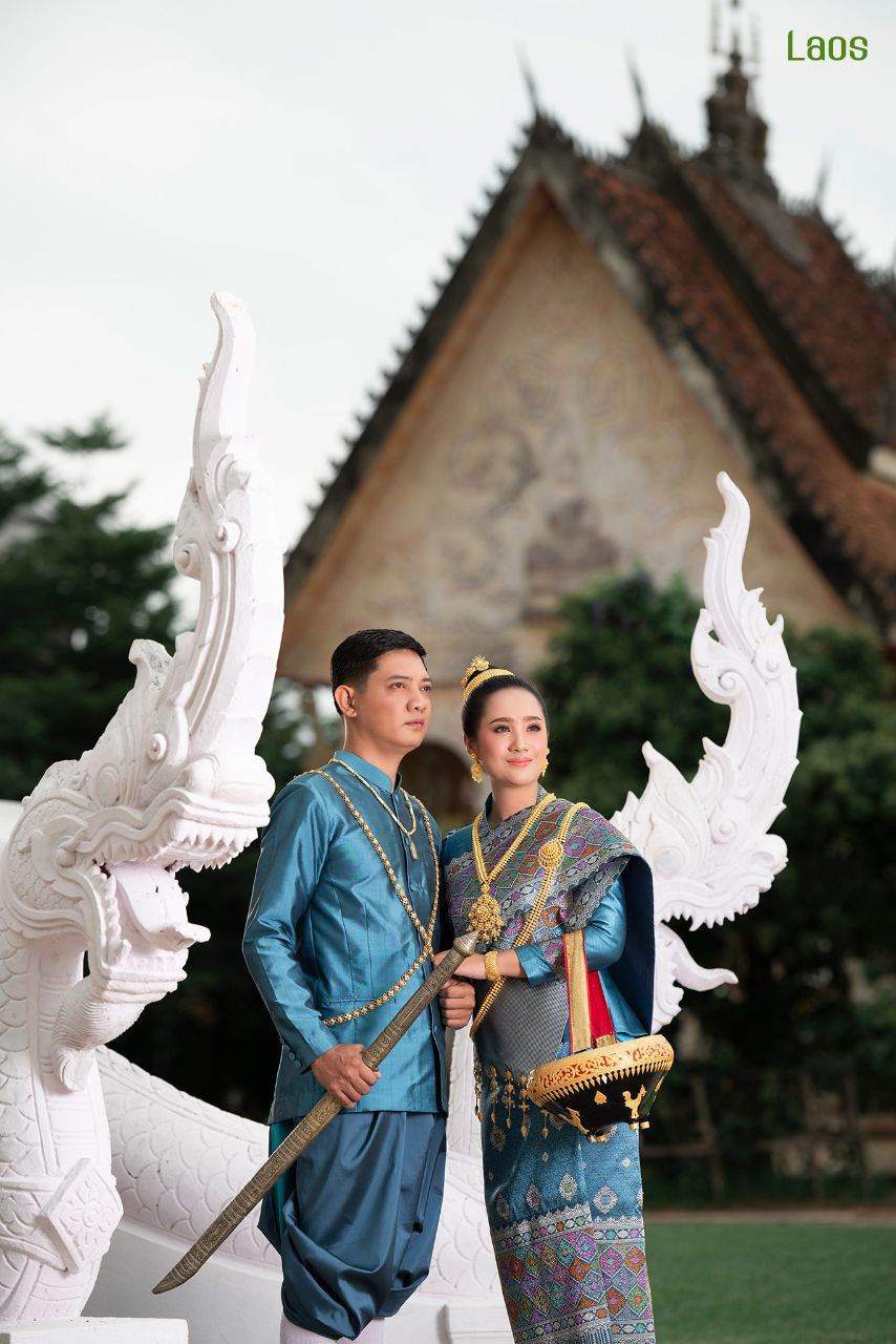 Laos 🇱🇦 | "ງານແຕ່ງ ລາວ" Laos traditional wedding costume