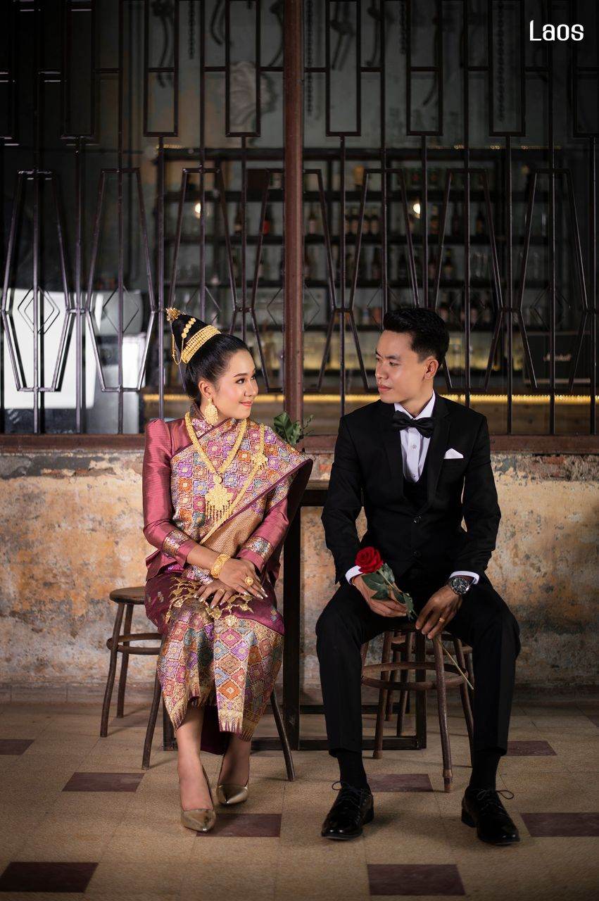 Laos 🇱🇦 | "ງານແຕ່ງ ລາວ" Laos traditional wedding costume