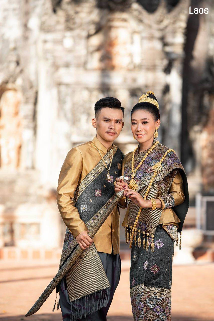 Laos 🇱🇦 | "ງານແຕ່ງ ລາວ" Laos traditional wedding costume