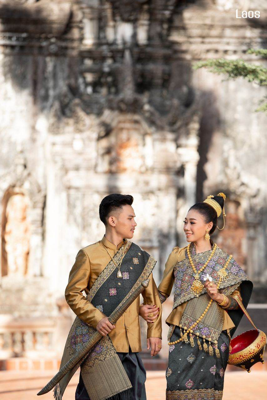 Laos 🇱🇦 | "ງານແຕ່ງ ລາວ" Laos traditional wedding costume