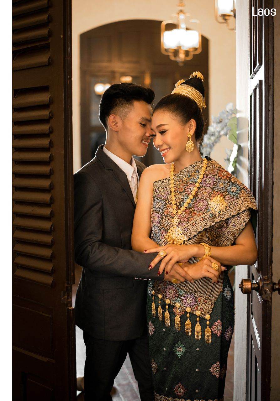 Laos 🇱🇦 | "ງານແຕ່ງ ລາວ" Laos traditional wedding costume