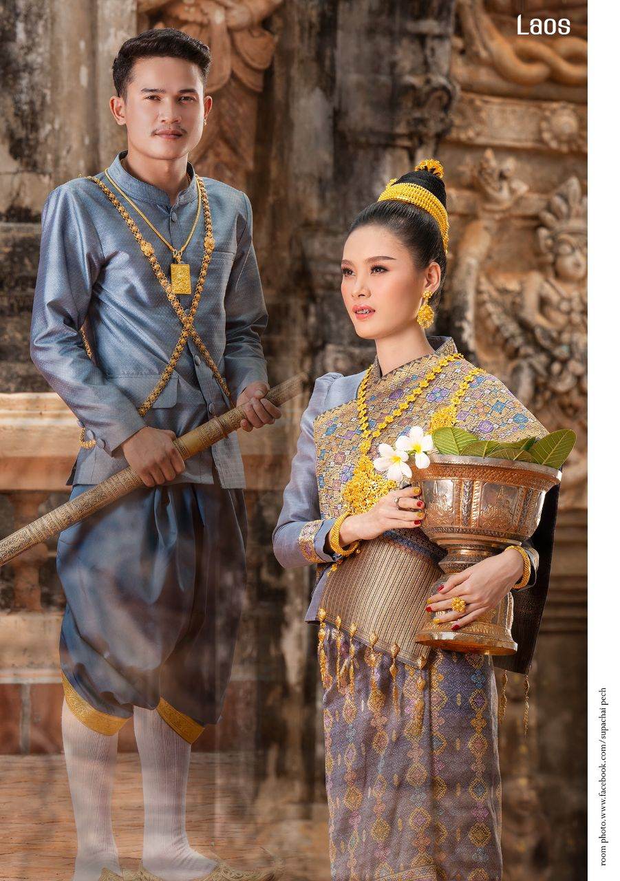 Laos 🇱🇦 | "ງານແຕ່ງ ລາວ" Laos traditional wedding costume